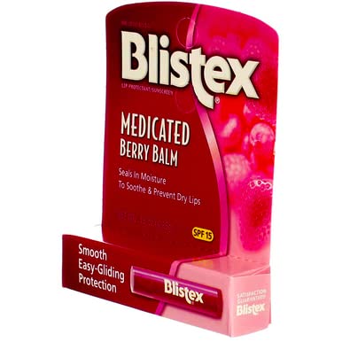 Blistex Medicated Lip Balm with SPF 15 for Dryness, Chapping and Soothes Irritated Lips, 0.15oz - Pack of 6