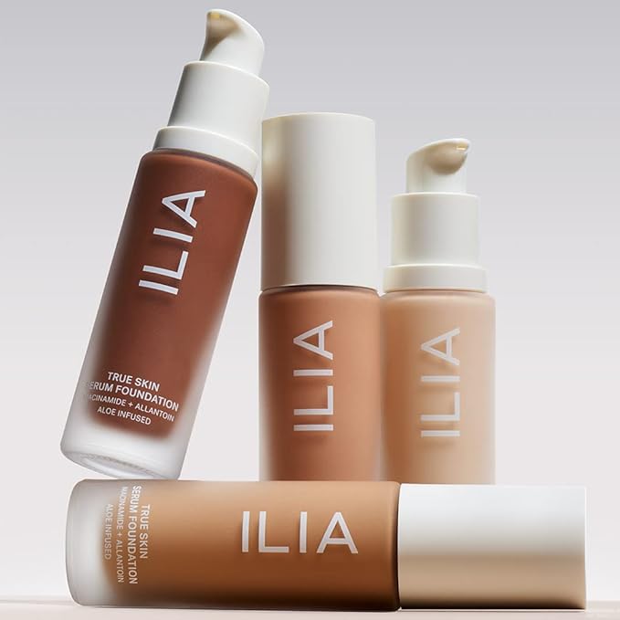 ILIA - True Skin Serum Foundation | Non-comedogenic, Cruelty-Free, Vegan, Weightless Feel, Buildable Coverage, Safe For Sensitive Skin (Salina SF5)