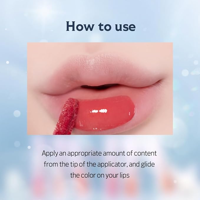 ETUDE Over Glowy Lip Stain Tint #17 Diamond Forever | Non-Sticky Vegan Lip Tint | Moisturized & Long-lasting Lip Gloss | Daily Tint for Dry Lips, Korean Makeup, K-beauty, Perfect for Gift