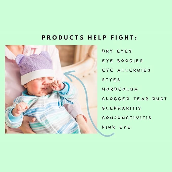 GlamBaby Eye Care - Unbearable Bump™ Kit - stye kit for kids - heat and cooling mask - cleansing spray for eyelid debris