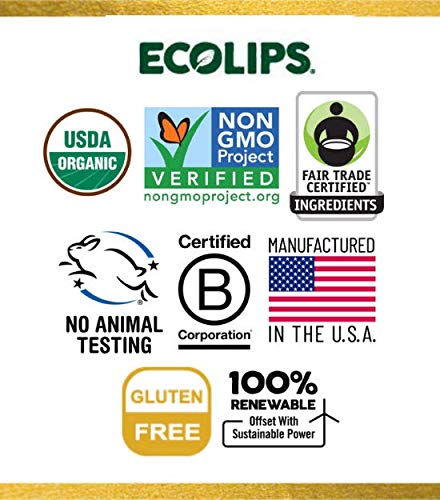 Eco Lips LipScrub Sugar Scrub Sticks - Brown Sugar & Vanilla Bean - 100% Natural Lip Care Treatment with Organic Sugar and Coconut Oil - Gently Exfoliate & Polish Dry, Flaky Lips, 100% Edible