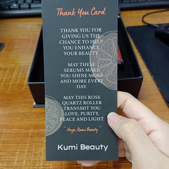 Kumi Beauty. K-Beauty Serums ~ 3 in 1 Gift Box ~ ||| Set: 2 Face Serums (Vitamin C + Retinol) + 1 Rose Quartz Roller.