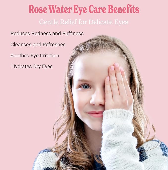 Natural Born Oils 8oz Rose Water Hydrosol, 100% Pure and Natural, Organic, Steam-distilled, Facial Toner Cleanser, with Sprayer, 8-Rose-Water