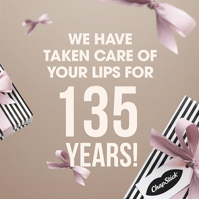 ChapStick Cherry Lip Balm 4-Pack + 1 Original ChapStick, Lip Moisturizer, 0.15 Oz Ea (5 Piece Set)