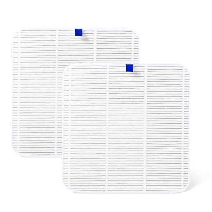 Makartt Nail Dust Collector Filter - Replacement Filter Reusable Dust Filter For Larina Nail Dust Collector Vacuum Fan Dust Nail Tool Attach 99% of Nail Dust Easy to Clean 2 Pack White