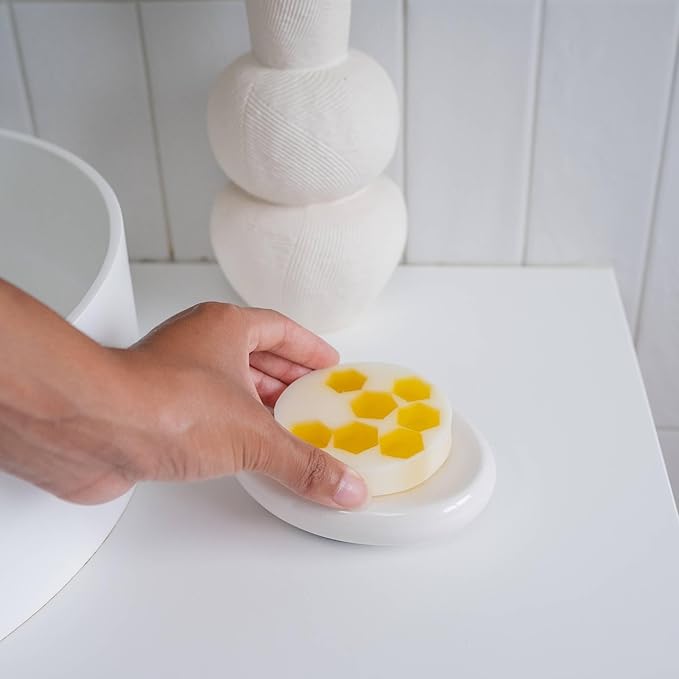 ANIHANA Handcrafted Soap 3 Pack with Coconut Oil, Gentle Cleansing Paraben Free Cruelty Free Refreshing Manuka Honey & Goat Milk Scent 4.23 oz each