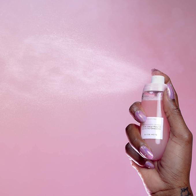 Glow Recipe Back to School Essentials Korean Skin Care Set - Watermelon Fine Mist, Dew Drops, PHA Facial Toner, Pink Juice Moisturizer, Strawberry Blur Drops, Glossy Balm & Compact Mirror (7 Count)