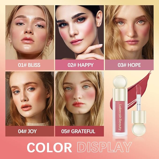 Liquid Blush, Cream Blush For Cheeks, Soft Pinch Liquid Blush, Skin Tint Blush Makeup, Easy To Blend And Color, Long-Lasting, Natural-Looking (04#)