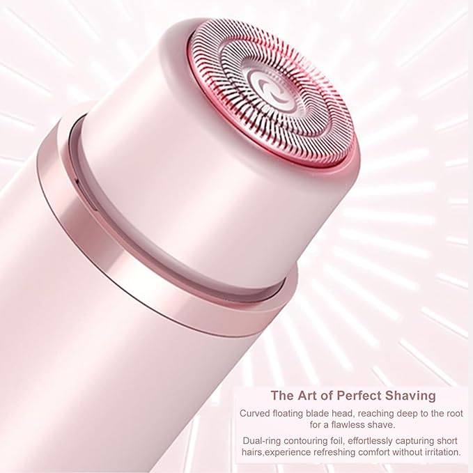 Dermave Bikini Shaver,2 in 1 Dual Head Bikini Trimmer & Body Shaver, Painless Hair Removal with Silky Glow Finish, Cordless & Waterproof Electric Trimmer for Women,Purple