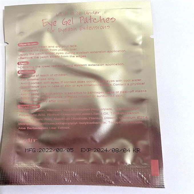 100 Pairs Set,Eye Gel Patches,Under Eye Pads Lint Free Lash Extension Eye Gel Patches for Eyelash Extension (pink)