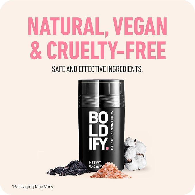BOLDIFY Hair Fibers (12.5g) - Fill In Thinning and Fine Hair for an Instantly Fuller, Thicker Look - 14 Shades for Women & Men - Light Brown