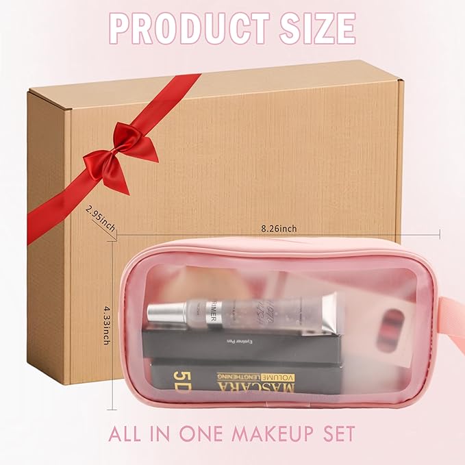 All in One Makeup Set Kit for Women Full Kit,Makeup Gift Kit with Everything,Mascara Eyebrow Eyeliner Eyeshadow Foundation Face Primer Lip Oil Lip Gloss Blush Highlighter Palette for Women Teens-Set A