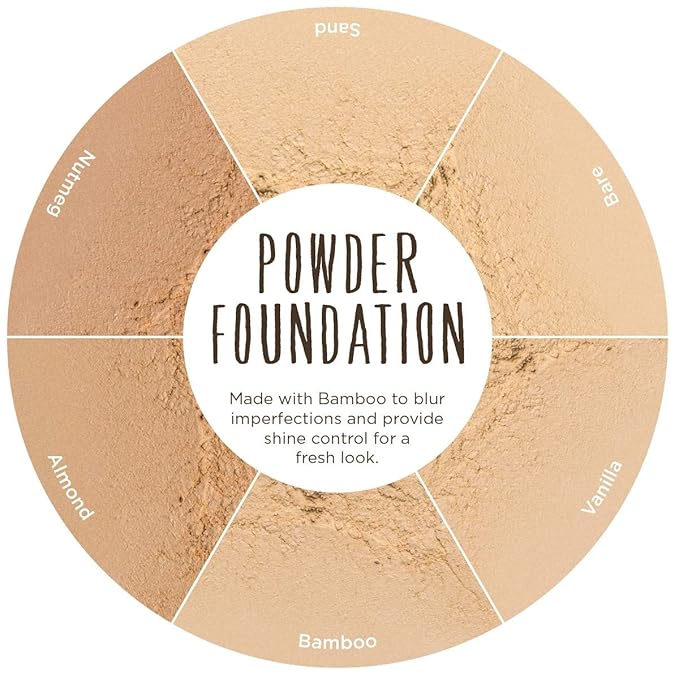 Burts Bees 100% Natural Mattifying Powder Foundation, Sand - 0.3 Ounce (Pack of 2)