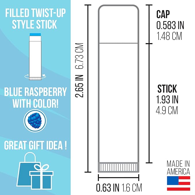 Chap-Ice | Blank Lip Balm Tubes - Filled With Various Flavors (Blue Raspberry)