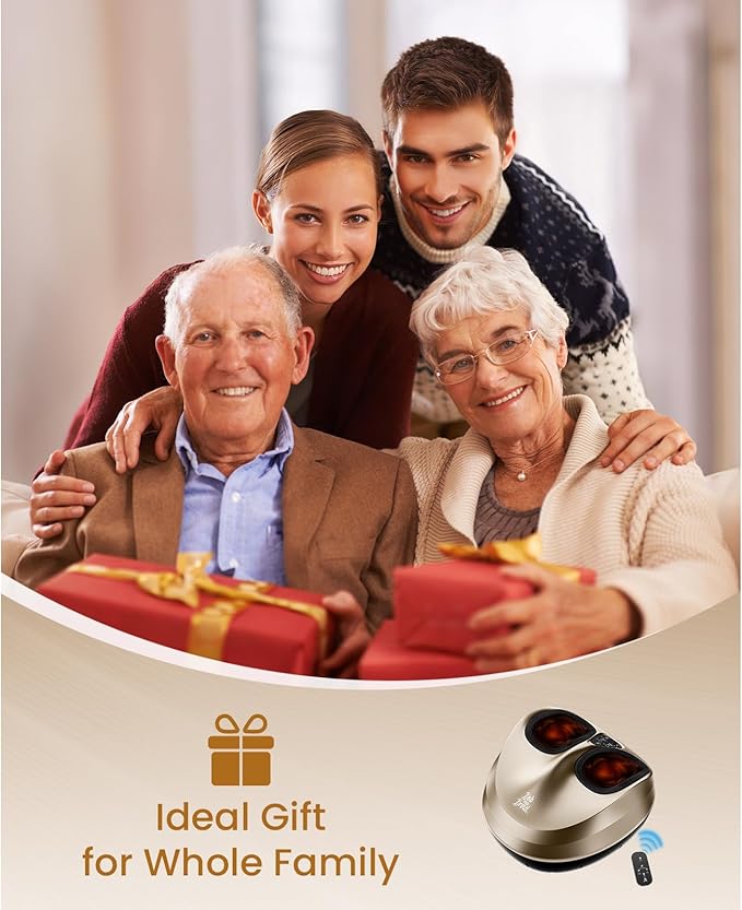 BOB AND BRAD Foot Massager Machine with Heat and Remote, Fits up to Men Size 14, Electric Shiatsu Deep Kneading Foot Massager, Relieve for Plantar Fasciitis and Neuropathy Pain