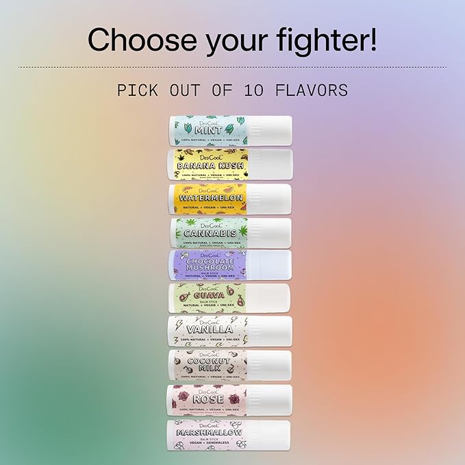 DedCool Lip Balm Stick (Chocolate Mushroom) Jumbo, Vegan, Flavored, Coconut Oil Lip Balm, Long Lasting, Moisturization, Hydrates Dry & Chapped Lips, Vegan, Clean, Non-Toxic, Fragrance For All