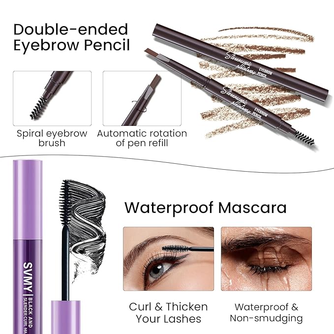 Makeup Gift Set for Teens Girls, Travel Makeup Kit for women, Makeup Full Kit for Beginners & Professionals, Cosmetic Bag Include Matte & Glitter Eyeshadow Palette, Long Lasting Lip Gloss