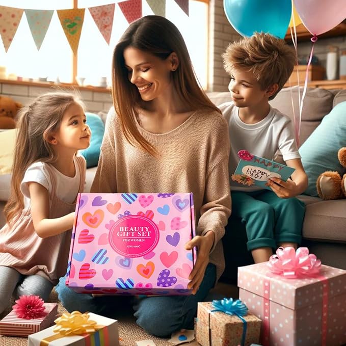 Birthday Gifts For Women-Assorted 4 Shower Steamers, 3 Bath Bombs, 2 Scented Candles, and 1 Exfoliating Body Scrub - Gifts for Mom, For Women, For Wife and Girlfriend……