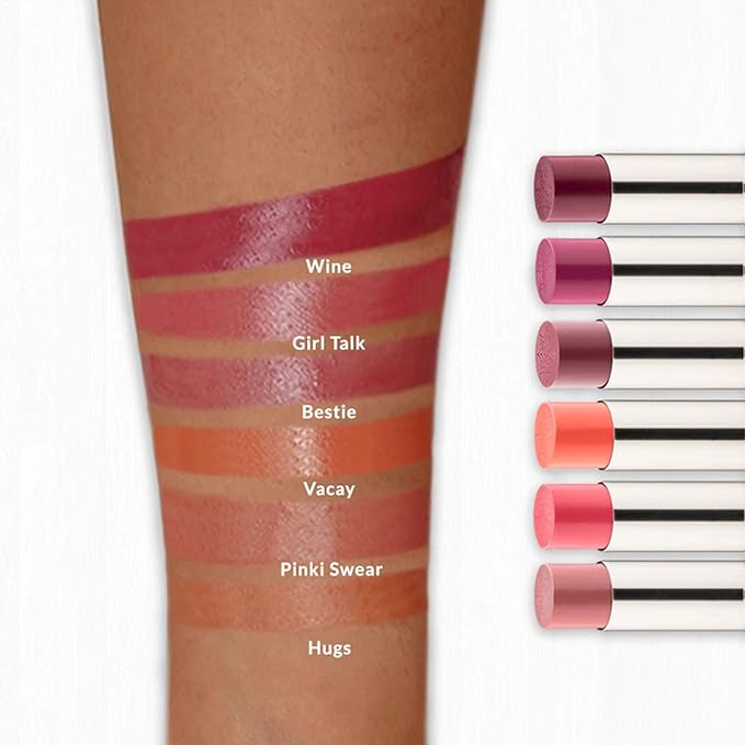 Best Balm Forever Tinted Lip Balm by VASANTI - Lip Moisturizer With Natural Oils and Butters for Hydration and Long Lasting Comfort - Vegan, Paraben Free (Girl Talk - Pink Raspberry)