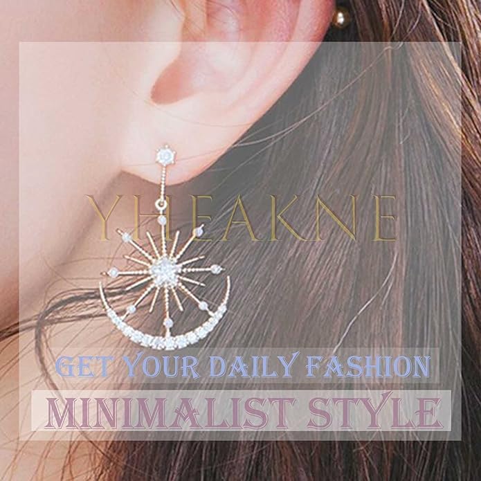 Boho Rhinestone Ear Crawler Earrings Gold Crystal Wing Ear Climber Earrings Angel Wing Crystal Dangle Earrings Cz Wing Studs Earrings Jewelry for Women and Girls