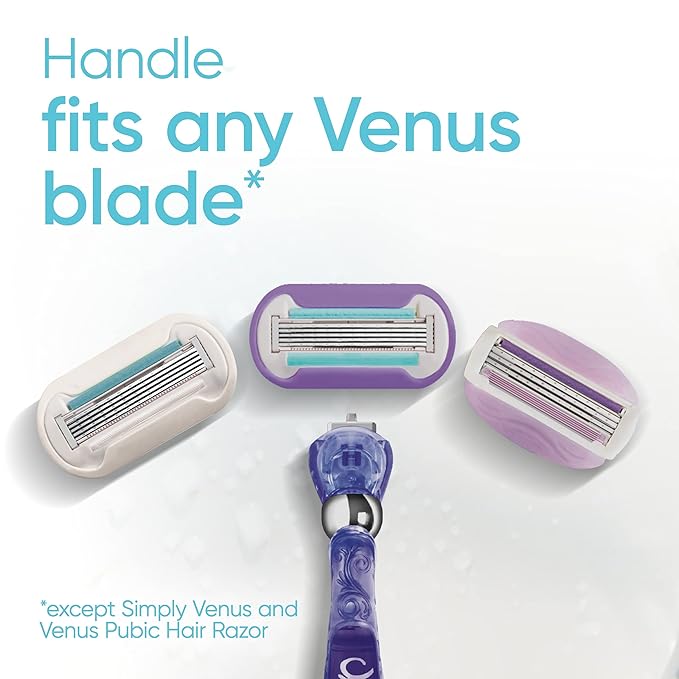 Gillette Venus Deluxe Smooth Swirl Womens Razor Blade Refills, 6 Count, Moisture Ribbon to Protect Against Irritation