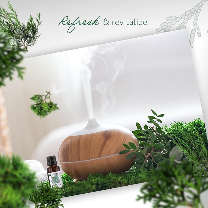 HBNO California Bottled Organic Cedarwood Essential Oil 1 fl oz (30ml) - USDA Certified Organic Cedarwood Essential Oil for Aromatherapy, Soap Making, DIY, Fragrances, Diffuser