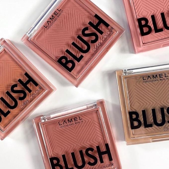 Lamel Blush Cheek Rouge Color Mini - Blendable Natural Blush Powder - Enhances & Defines Shapes & Features - Shading & Contouring Powder Blush - 4 Universal Shades - № 402 (Rouge) - 3.8g / 0.13 oz