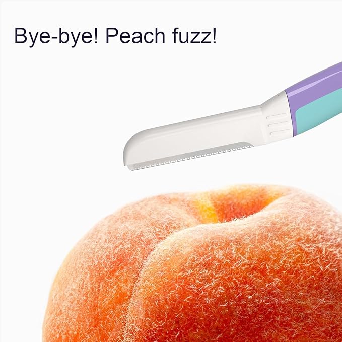 Face Razors for Women, Dermaplane Razor for Women Face, Eyebrow Razor, Dermaplaning Tool, Skin Safe Microblades, Peach Fuzz Remover, Skin Care Tool, Travel Essentials, (12ct, Wisteria)