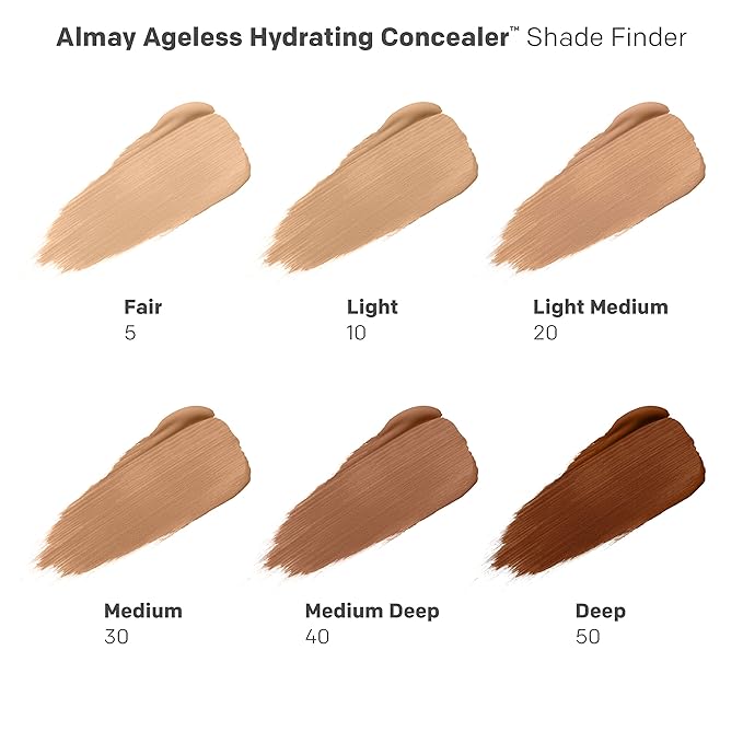 Almay Anti-Aging Concealer, Face Makeup with Hyaluronic Acid, Niacinamide, Vitamin C & E, Hypoallergenic-Fragrance Free, 030 Medium, 0.37 Fl Oz (Pack of 2)