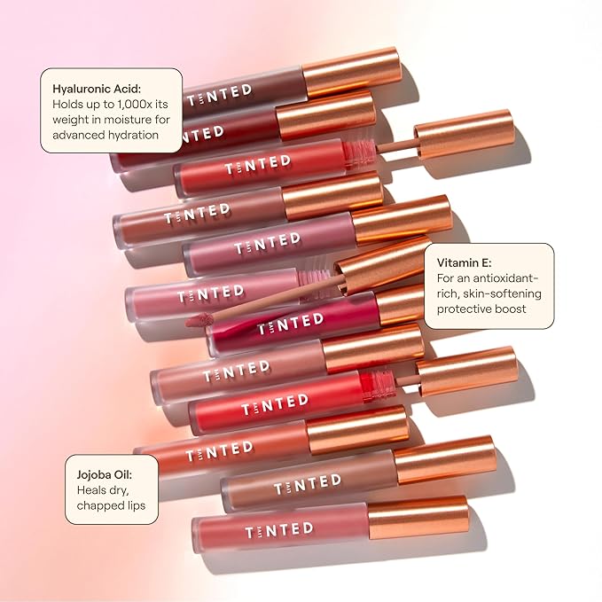 Live Tinted Huelip Liquid Lip Crème - Weightless, Long-Lasting Liquid Lip with Hyaluronic Acid and Jojoba Oil For a Soft, Comfortable, Moisturized Finish - 0.09 fl oz - Orangey Red