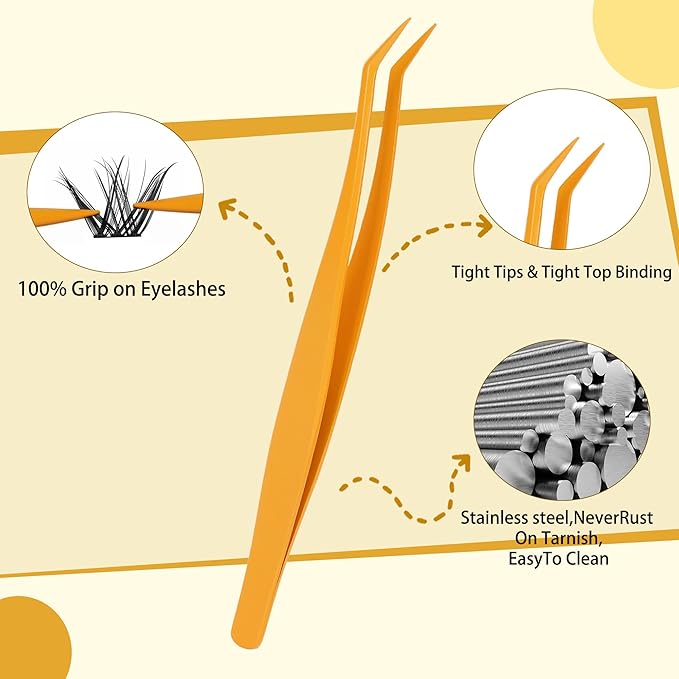 Eyelash Clusters 10-18mm Lash Clusters Wispy Kit D Curl DIY Cluster Lash Extension Kit Individual Lashes Kit With Bond & Seal, Glue Remover, Tweezers(LF04 Lashes Set)