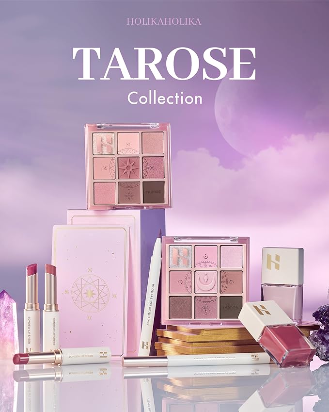 HOLIKA HOLIKA My Fave Mood 10 Pick the Rose - 9 Colors Eye Palette - Warm Tone Rose, Brown & Marsala - Matte Shimmer Eyeshadow Kit - Multipurpose for Blusher - Flawless Finish, Soft