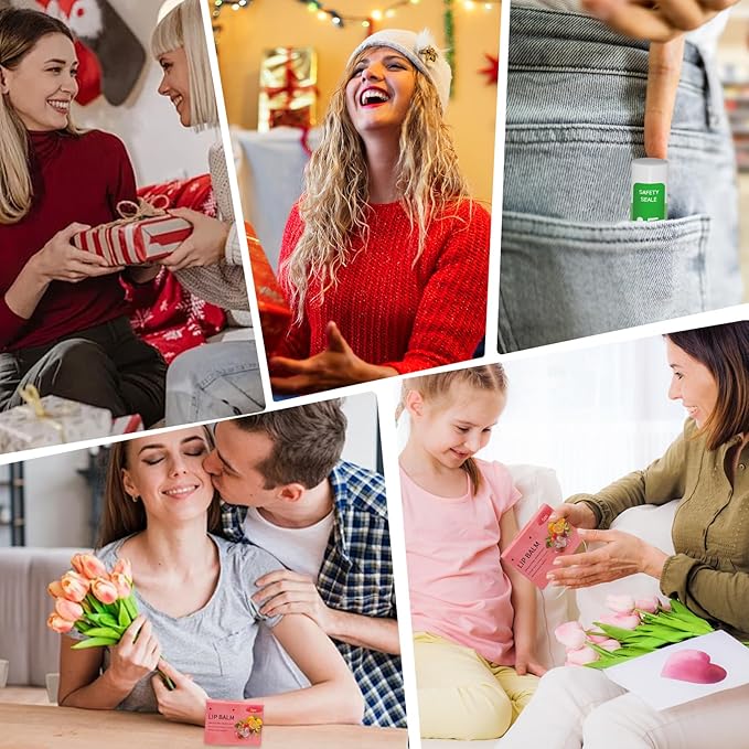 5 Pack Lip Balm Natural Lip Balm Bulk with Shea butter and Coconut Oil Moisturizing, Soothing, and Repairing for Chapped Lips Party Favors adults kids - 5 flavors 0.15 Oz