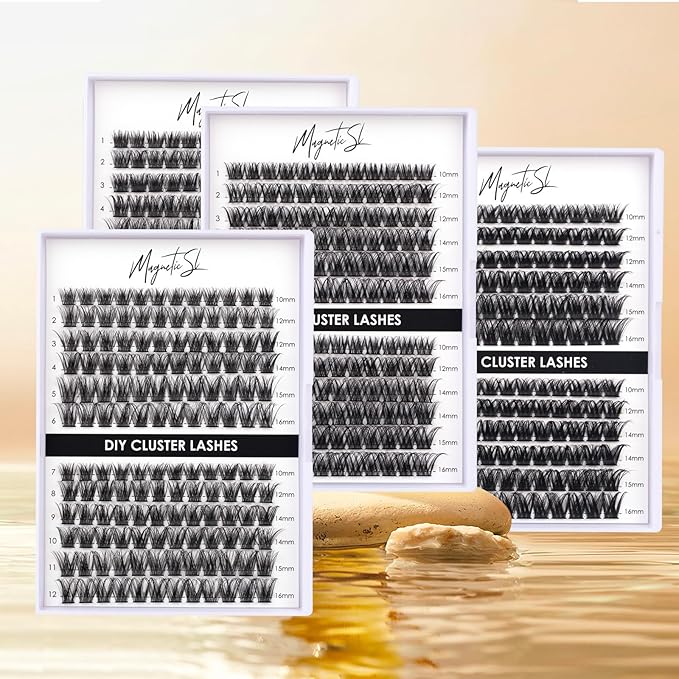 Lash Clusters 144 Pcs Individual Lashes Clusters Eyelash Extensions False Eyelashes DIY Lash Extension Reusable False Eyelashes Natural Look Mix 10-16mm C D Curl-DM17