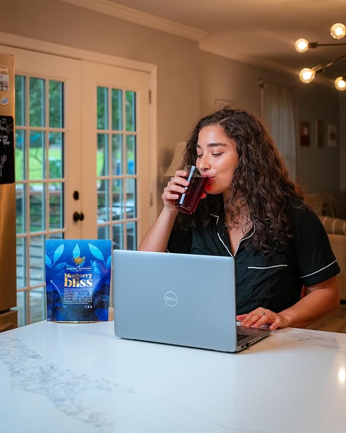 Blueberry Bliss Tea, Organic Loose Leaf Herbal Tea – Real Fruit, Summer Juice, Caffeine-Free, Refreshing Sweet Iced Drink – 4 oz Resealable Bag (Makes 50 Cups)