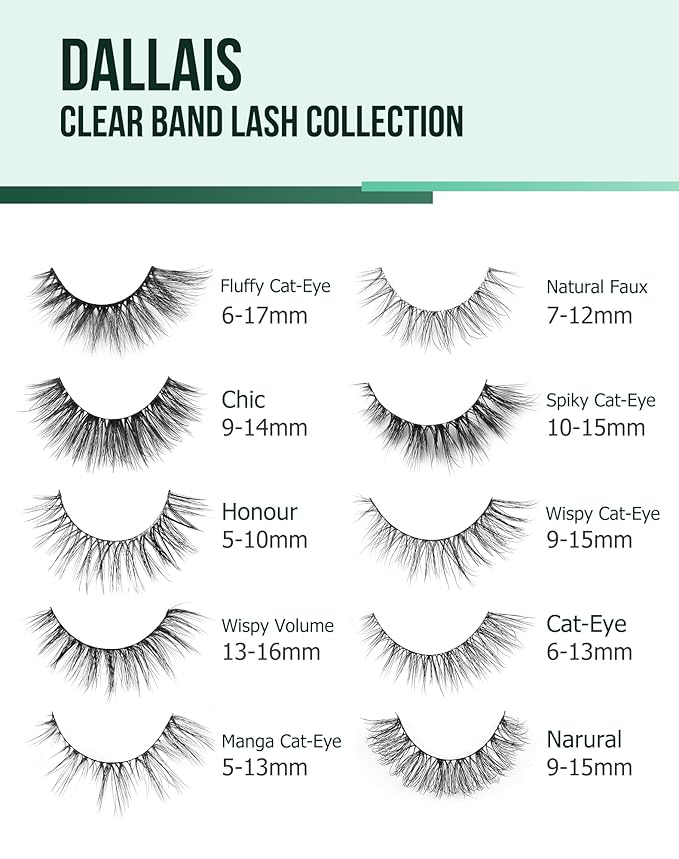 Lashes Wispy False Eyelashes Natural Look Fluffy Mink Lashes Doll Eyelashes Thick Faux Mink Eyelashes C Curl Fake Lashes 14MM 7 Pairs