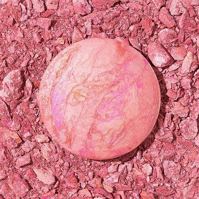 LAURA GELLER NEW YORK Baked Blush-n-Brighten Marbleized Blush + Angled Brush (02 Pink Buttercream, 47mm)