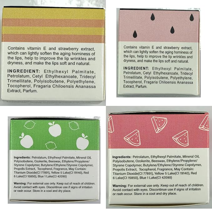 3 PCS Bee Lip Balm Lip Mask Honey Pot, Honey & Strawberry & Apple Lime Lip Mask Propolis Moisturizing Lip Balm with Stick, Sleeping Lip Mask Hydrating Prevention Dry & Cracked Lip Scrubs