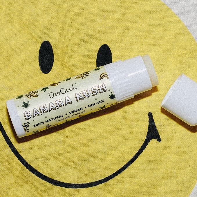 DedCool - Jumbo Vegan Lip Balm Stick | Clean, Non-Toxic Fragrance For All (Banana Kush, 2 Pack)