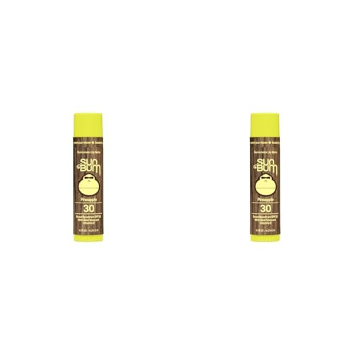 Sun Bum SPF 30 Sunscreen Lip Balm | Vegan and Cruelty Free Broad Spectrum UVA/UVB Lip Care with Aloe and Vitamin E for Moisturized Lips | Pineapple Flavor |.15 oz (Pack of 2)