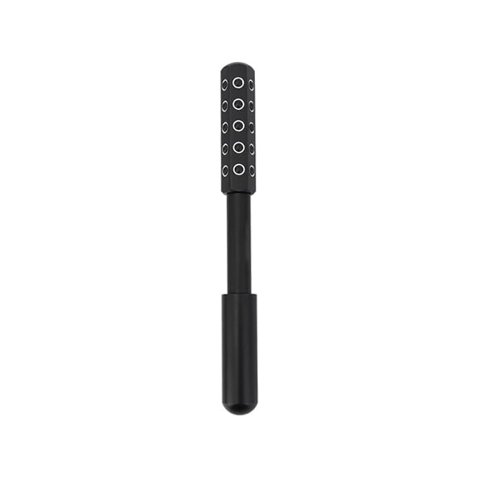 KOTOMI Facial Massage Roller, 30 Germanium Stone Facial Roller for Face Beauty Massage, Helps Blood Circulation, Reduces Puffiness and Redness, Self-Care Gift for All Ages (Black)