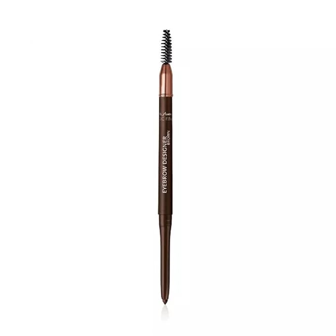 M. Asam MAGIC FINISH Eyebrow Designer Brown - 4-in-1 eyebrow pencil with rotating mine & spiral brush, perfect shape & fullness thanks to powdery texture, optimal brow arch, eye make-up, 0.01 Oz