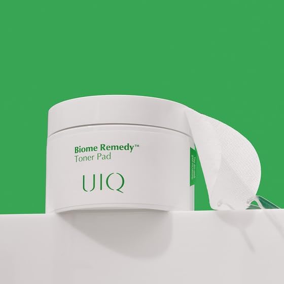 UIQ Biome Remedy Toner Pads, Dual-Textured Facial Pad for Hydrating, Moisturizing, Calming, Pore Care, Non Comedogenic, Daily Toner Pads for Soothing Skin 6.08 fl. oz., 70 Sheets
