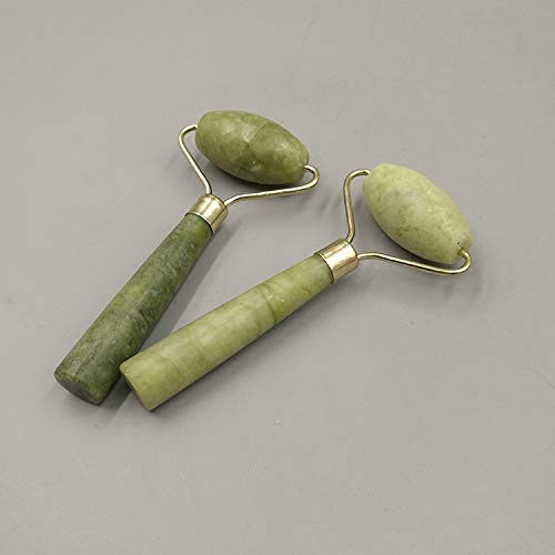 2 Pack Anti-Aging Anti Wrinkle Jade Roller Massager Face Neck Slimming Lymphatic Drainage SPA Tool