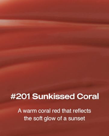 Gleam Glow Lip and Cheek Tint, Hydrating Korean Cream Blush with Long-Lasting Wear, Buildable with Radiant Finish, Sunkissed Coral 201, 0.15 oz