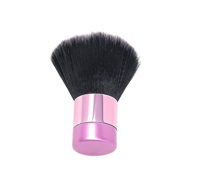 Luxurious and Large Soft Fluffy Powder Brush, Use as a Spray Tan Finishing Tool, Multipurpose Face and Body Barber and Beauty Tool, Large Kabuki Brush by BevyGold (Pink)