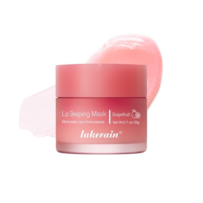Lip Sleeping Mask,lip Mask With Vitamin C, Antioxidants,lip Mask Overnight,Improves Dryness,Nourishes And Hydrates,Brighten Lip Colour,Reduce Lip Lines 0.7 Fl Oz (03#grapefruit)