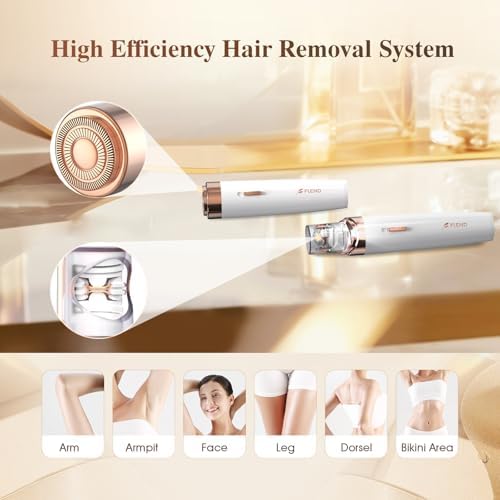 Epilator,2 in 1Epilator for Women Rechargeable,Womens Electric Shaver with LED Light,Hair Removal,Hair Removal for Women Legs/Face/Bikini/Arms,Smooth Epilator Trimmer Travel Kit Set,Simple to use
