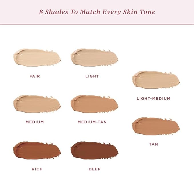 Foundation for Light to Full Coverage - Mousse Liquid Makeup Foundation for Uneven Skin Tone - Diverse Skin Types Mature, Dry, Oily - Oil-free, Cruelty-free (Light Medium)
