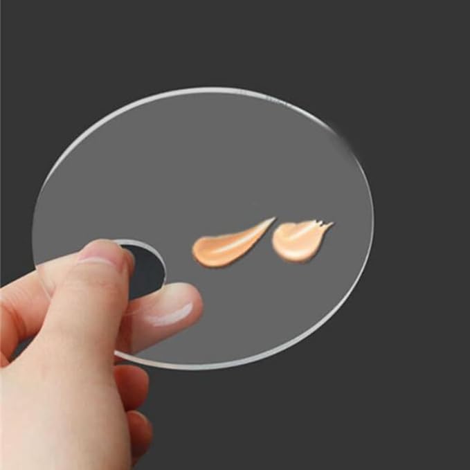 3 PCS Acrylic Cosmetic Makeup Palette Liquid Foundation Mixing Palette Art nail Palette Pigment for Nail Art Beauty Salon Color Cream Liquid Foundation Mixing Palette